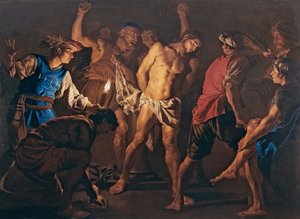 Die Geißelung Christi, um 1640 von Matthias Stomer