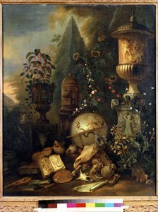 Vanitas, Stillleben mit Vase