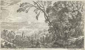 Ansicht einer hügeligen Landschaft von Matthieu van Plattenberg