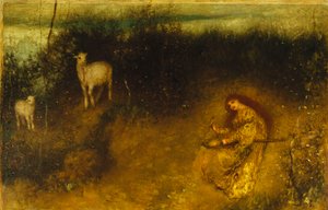 Ein Mädchen mit Ziegen, 1875