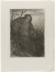 Frau unter einem Baum