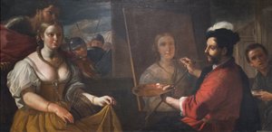 Apelles malt das Porträt von Campaspe, der Geliebten Alexanders des Großen, zweite Hälfte des 17. Jahrhunderts von Mattia (1613 99) Preti