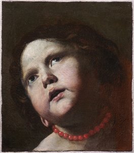Kopf eines Mädchens mit einer Korallenkette, ca. 1645 von Mattia Preti