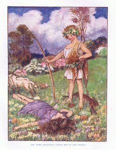 Der schönste kleine Junge der Welt, Illustration aus Lady Anns Märchen, 1914 von Maud Tindal Atkinson