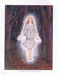 Das wunderbare Kind bewegte sich wie ein Stern, Illustration aus Lady Anns Märchen, 1914 von Maud Tindal Atkinson