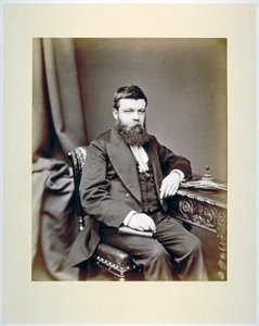 TC Fendick, Meister der Worshipful Company of Glaziers, trägt sein Meisterabzeichen, ca. 1865
