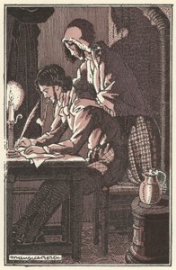Illustration für Szenen aus dem Leben der Bohème von Henri Murger von Maurice Berty