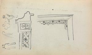 Italienisches Skizzenbuch: Architektonische Details und Figuren, Seite 199, 1898-1899 von Maurice Brazil Prendergast