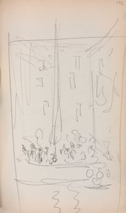 Italienisches Skizzenbuch: Boot mit Figuren Seite 172, 1898-1899 von Maurice Brazil Prendergast
