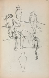 Italienisches Skizzenbuch: Figuren Seite 200, 1898-1899 von Maurice Brazil Prendergast