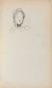 Italienisches Skizzenbuch: Kopf eines Mädchens Seite 176 von Maurice Brazil Prendergast