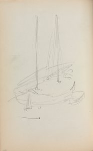 Italienisches Skizzenbuch: Segelboot Seite 60, 1898-1899