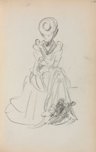 Italienisches Skizzenbuch: Sitzende Frau Seite 114, 1898-1899