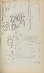 Italienisches Skizzenbuch: Treppe mit Figuren Seite 165, 1898-1899