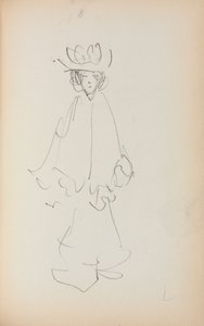 Italienisches Skizzenbuch: Stehende Frau, Seite 147, 1898-1899