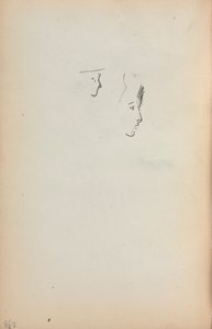 Italienisches Skizzenbuch: Zwei Profile Seite 258, 1898-1899 von Maurice Brazil Prendergast