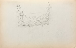 Italienisches Skizzenbuch: Venezianisches Boot, Seite 29, 1898-1899