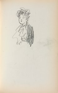Italienisches Skizzenbuch: Frau, Brustbild Seite 127 von Maurice Brazil Prendergast