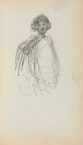 Italienisches Skizzenbuch: Frau, Brustbild, Seite 217, 1898-1899 von Maurice Brazil Prendergast