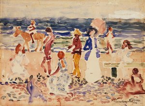 Am Strand, ca. 1920-23 von Maurice Brazil Prendergast