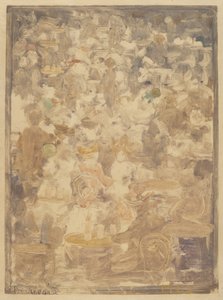 Szene im Freiluftcafé, 1900-1905