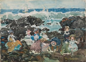 Brandung, Cohasset, um 1900-5 von Maurice Brazil Prendergast