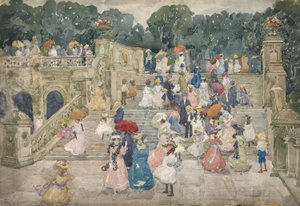 Die Terrassenbrücke, Central Park von Maurice Brazil Prendergast