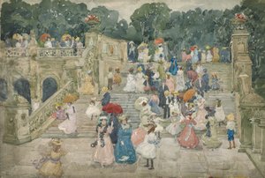 Die Terrassenbrücke, Central Park, 1901 von Maurice Brazil Prendergast