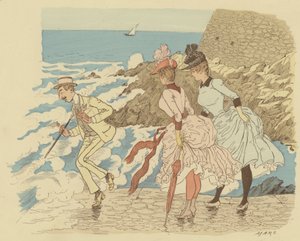 Auf dem Steg in La Condamine in Monte Carlo; Monaco von Maurice Charles Mathieu Bonvoisin