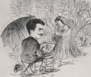 Rops malt seine Olivenpflücker, 1877 von Maurice Charles Mathieu Bonvoisin