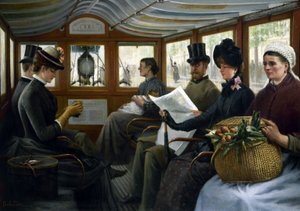 Im Omnibus, um 1885 von Maurice Delondre