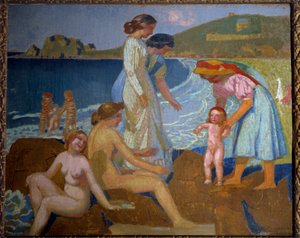Badende in Perros-Guirec von Maurice Denis