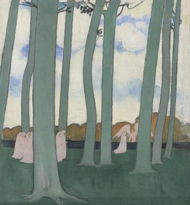 Landschaft mit grünen Bäumen oder Buchen in Kerduel, 1893 von Maurice Denis
