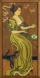 Porträt von Madame Ranson mit der Katze um 1892 von Maurice Denis