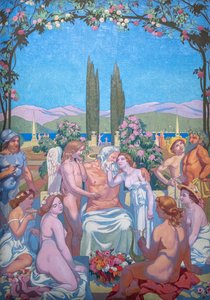Die Geschichte von Psyche, Panel V. Jupiter verleiht Psyche Unsterblichkeit und feiert ihre Hochzeit mit Eros von Maurice Denis