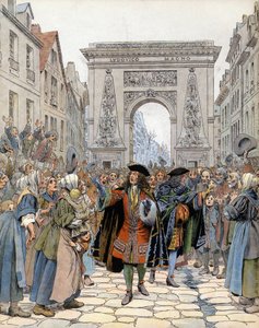 An der Porte Saint-Denis in Paris, der Marschall von Boufflers (Louis François de Boufflers)