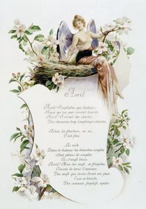 Avril „La Chanson du mois“ von Jérôme Doucet, Illustration - Maurice Leloir, ed. Reims 1904. L. Michaud von Maurice Leloir