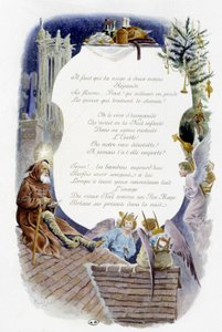 Dezember "La Chanson du mois" von Jérôme Doucet, Illustration - Maurice Leloir, ed. Reims 1904. L. Michaud von Maurice Leloir