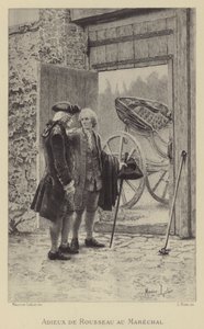 Abschied von Rousseau vom Marschall (Gravur) von Maurice Leloir