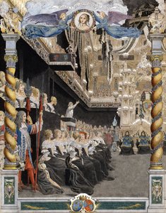 Begräbnis von Henriette Anne von England in der Basilika Saint-Denis am 21. August von Maurice Leloir