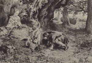 Illustration für Buch VI von Les Confessions de Jean-Jacques Rousseau von Maurice Leloir