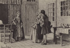 Illustration für Buch V von Les Confessions de Jean-Jacques Rousseau von Maurice Leloir