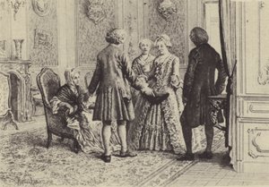 Illustration für Buch XI von Les Confessions de Jean-Jacques Rousseau von Maurice Leloir
