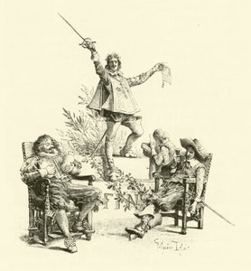 Illustration für Die drei Musketiere (Gravur) von Maurice Leloir