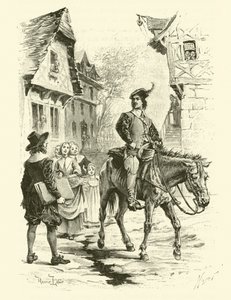 Illustration für Die drei Musketiere (Gravur) von Maurice Leloir