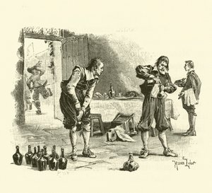 Illustration für Die drei Musketiere (Gravur) von Maurice Leloir
