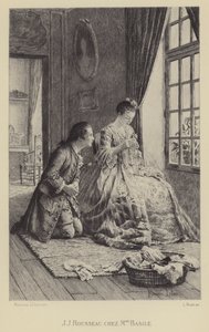 Jean-Jacques Rousseau im Haus von Madame Basile von Maurice Leloir