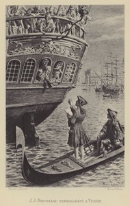 Jean-Jacques Rousseau in Venedig von Maurice Leloir