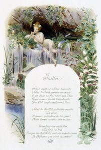 Juli „La Chanson du mois“ von Jérôme Doucet, Illustration - Maurice Leloir, ed. Reims 1904. L. Michaud von Maurice Leloir