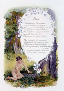 Juni „La Chanson du mois“ von Jérôme Doucet, Illustration - Maurice Leloir, Ausgabe Reims 1904. L. Michaud von Maurice Leloir